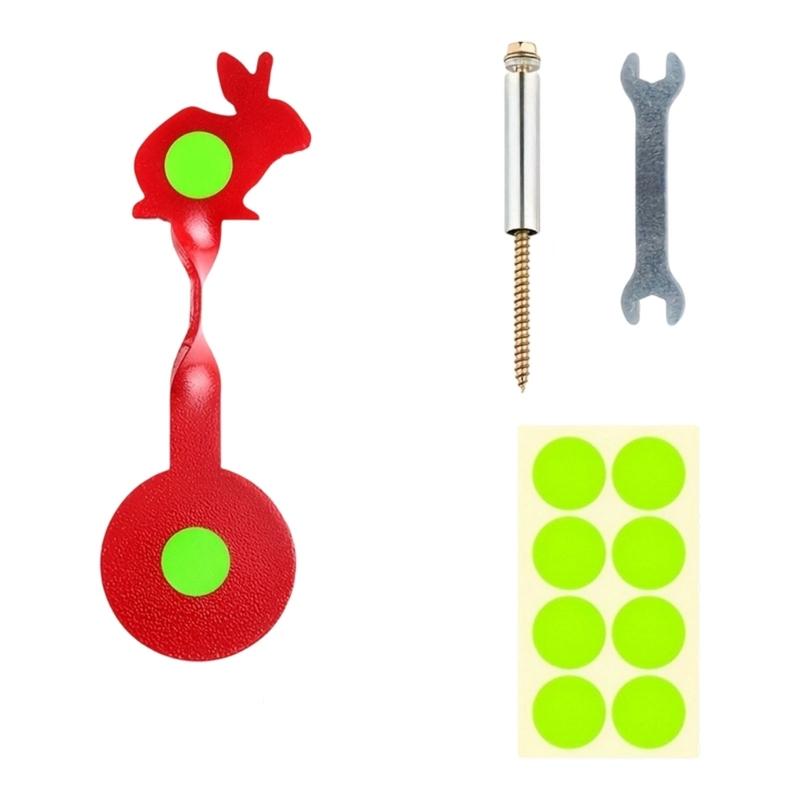 Thick Bidirectional Rotating Targets, 360-Degree Rotating Steel Targets Outdoor Catapults Practice Aiming Targets