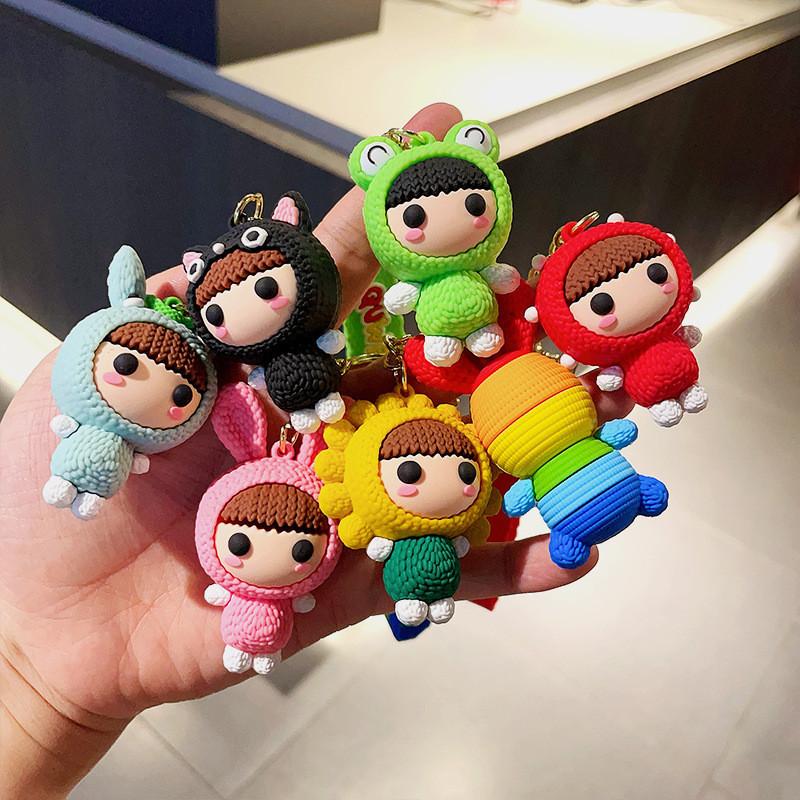 Maruko Yarn Creative Keychain Sweet Couple Bag Car Key Gift Accessory