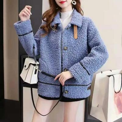 Abrigo de Piel de Oveja de Moda Coreana para Mujer Suelto Suave Lana Chaquetas de Invierno para Mujer 2024 Grueso Cálido Femme Combinable