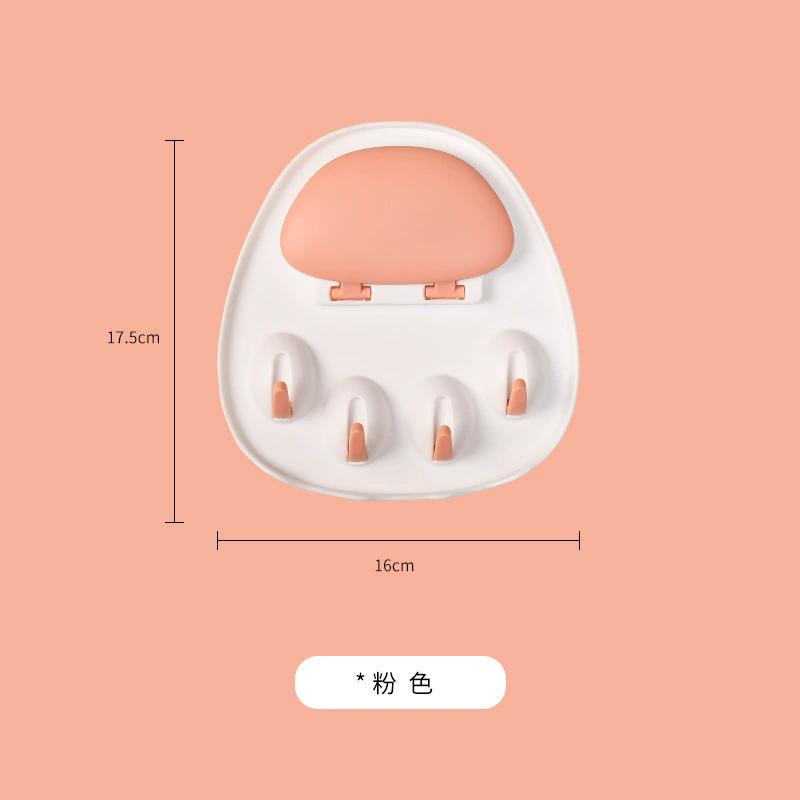 Kitchen free punching cat claw pot lid rack multifunctional wall-mounted hook storage rack creative soup spoon chopstick rack
