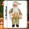 Realistic 12 Inch Santa Claus Doll Creative Resin Christmas Tree Decorations Children Xmas Gifts Party Decor Desktop Ornaments
