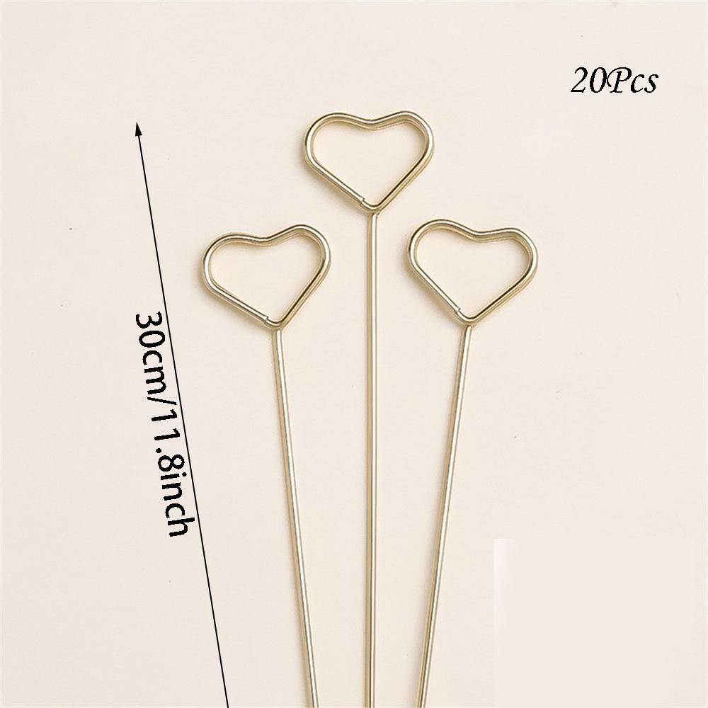 

20/10PCS Flower Card Holder Art Card Holder Love Star Metal Wire Card Holder Photo Stick Holder Wedding Party Birthday Flower Ho