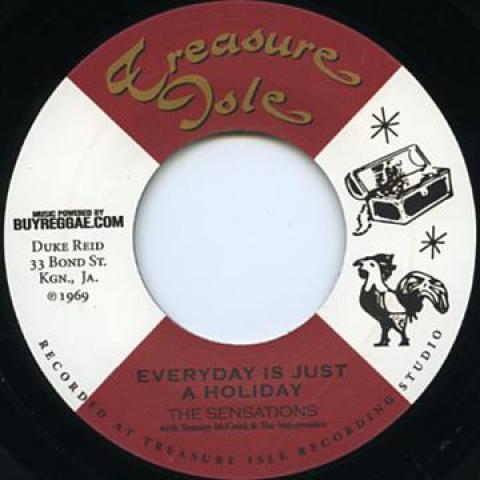 

7inch Record SENSATIONS / TOMMY MCCOOK - Everyday Is Just A Holiday / Rock A TIEU005 Treasure Isle/B 1969 Germany Reggae, Ska & Dub Used