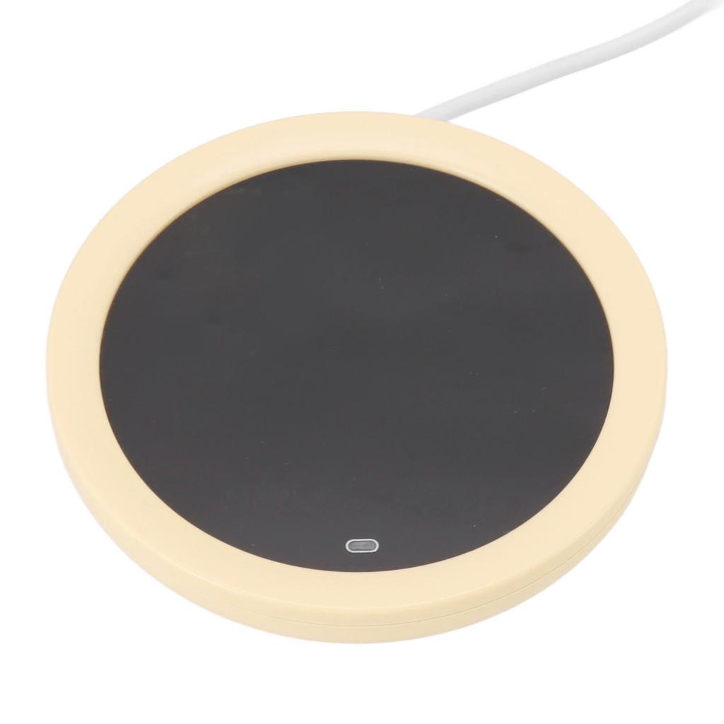 USB Kaffeetassenwärmer Elektrischer Schwerkraftschalter 55 Grad Celsius Milchwärmplatte für Büro Gelb