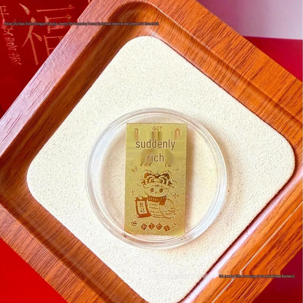 Pure Gold 999 Horse Year Phone Sticker for Wealth and Health - Popular Douyin Live Seller
