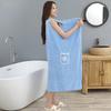 Extra Long Women's Wearable Coral Fleece Bath Towel Skirt Absorbent, Non Shedding, More Effective Than Cotton