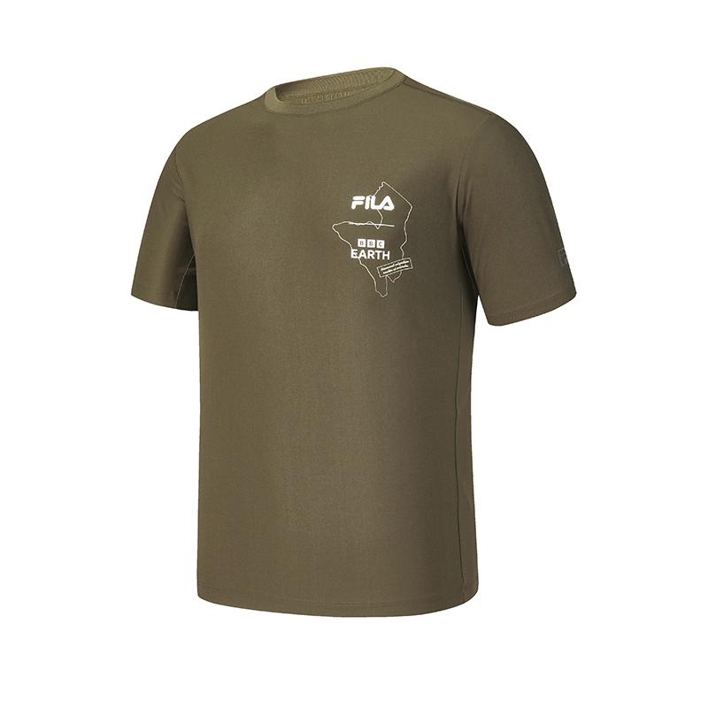 FILA x BBC EARTH T Shirt Men's Chestnut A11M437123FDR