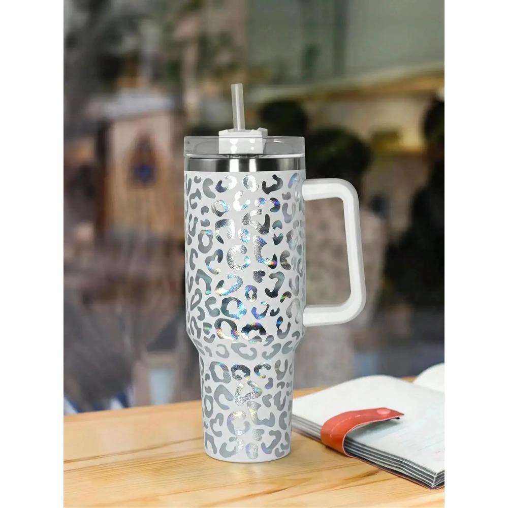 Leeseph Tumbler with Handle and Straw, 100% Leak-Proof Travel Mug, Stainless Steel Double Wall Vacuum Insulated Coffee Cup