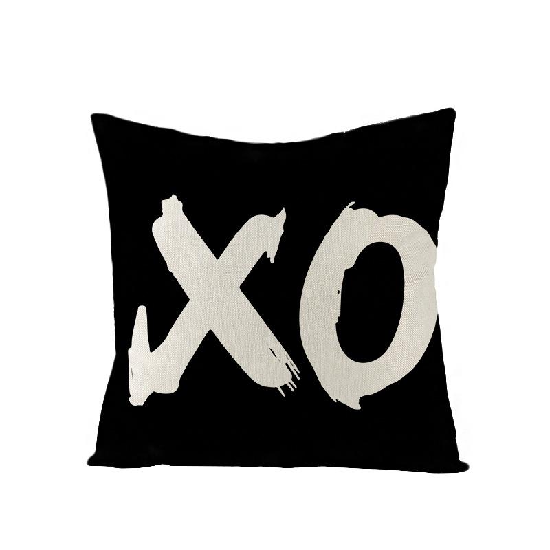 Home Furnishings Nordic Polyester Cushion Cover Black Letter Digital Print Cushion Cover Cushion Cover