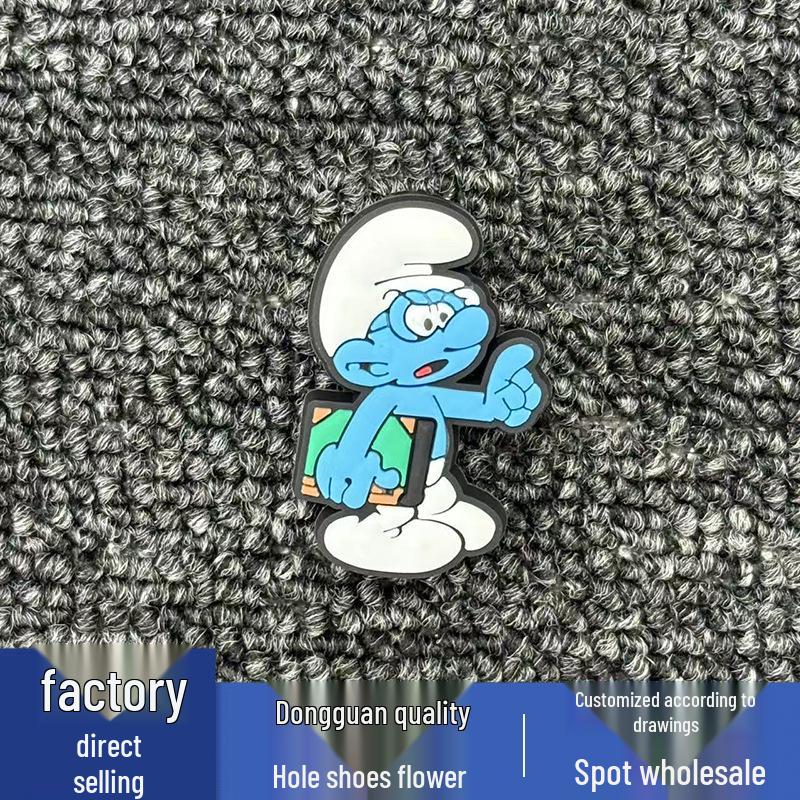 Smurf Style PVC Shoe Flower Buckle Decoration