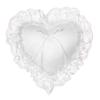 7 * 7 Inches White Lace Satin Heart Wedding Ring Bearer Pillow Wedding Ceremony Decoration Supplies