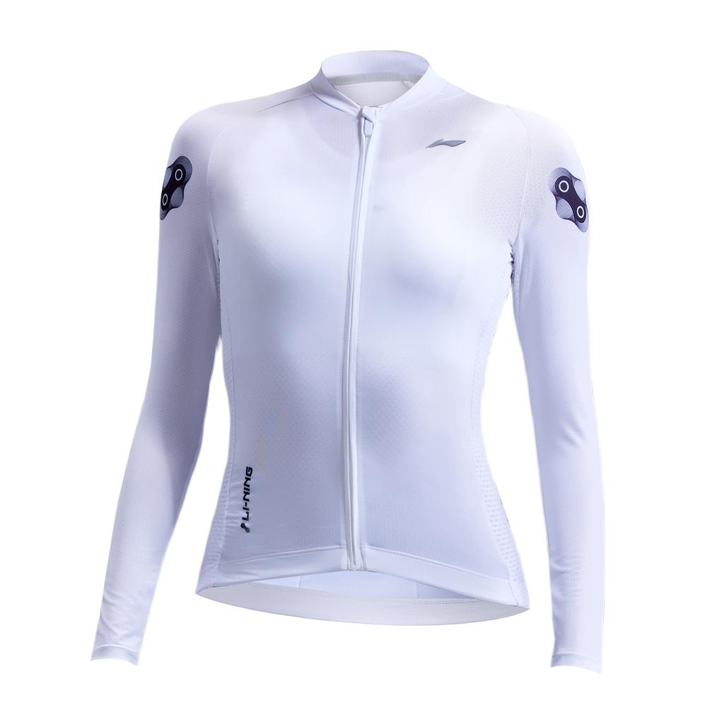 Li-Ning Professional Sports Equipment Summer Lightweight Breathable Quick-Dry High-Stretch Fitted Long Sleeve Cycling Jersey Women jersey LCTY058