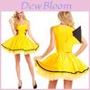 Vestido Fantasia Feminino Pikachu Pokemon Amarelo Deslumbrante Com Detalhes em Tule Para Celebrações de Halloween