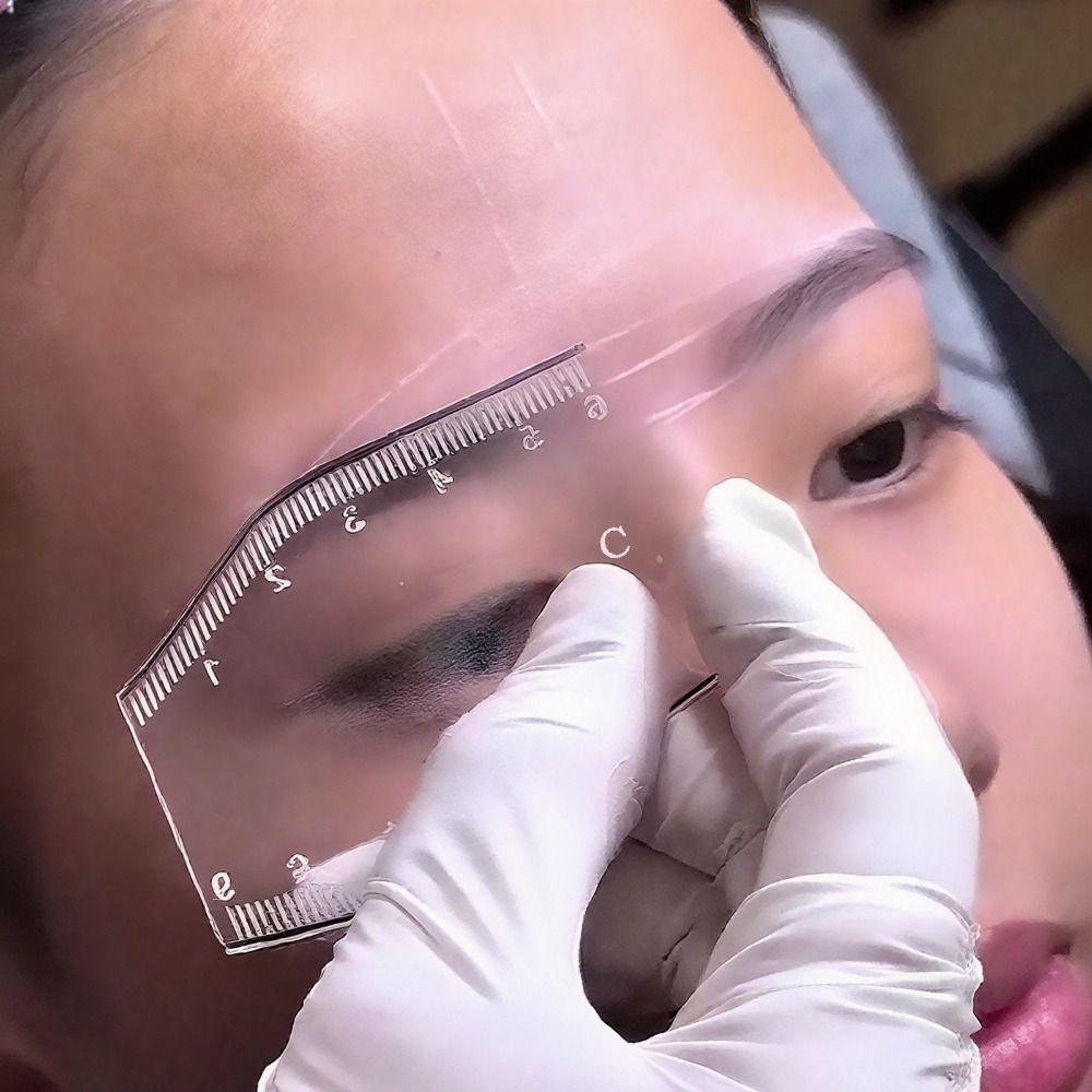 5Pcs Transparent Eyebrow Mapping Ruler Flexible Rulers Instant Brow Shaper  Beginners