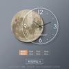 Adhesive Moon Wall Clock with LED Light No Drill Silent Modern Night Light for Living Room Dorm Kitchen Decoration