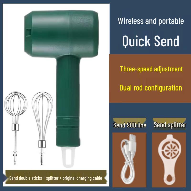 ZISIZ Wireless Electric Egg Beater & Milk Frother