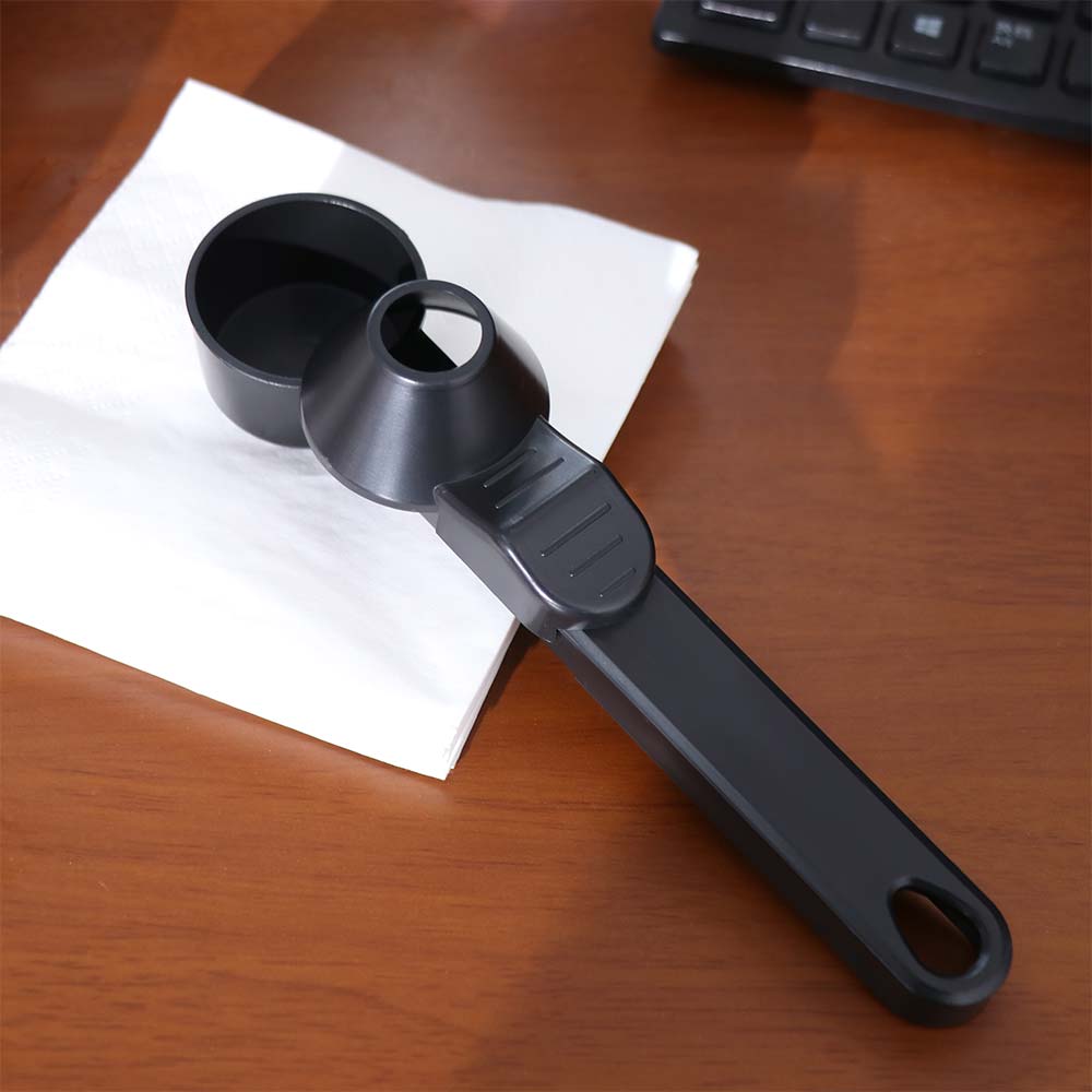 Adjustable Slide Coffee Scoop 2-in-1 Function Portable Protein Powder Spoon Leakproof Coffee Measuring Tool Kitchen Use