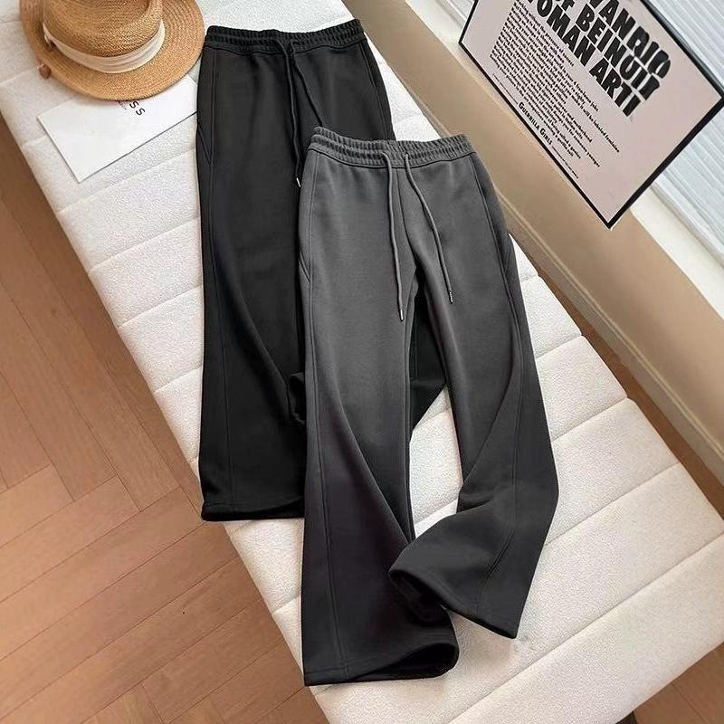 Heavyweight Cowhide Lu Series Fleece-Lined High-Waisted Stretch Yoga Sweatpants for Women