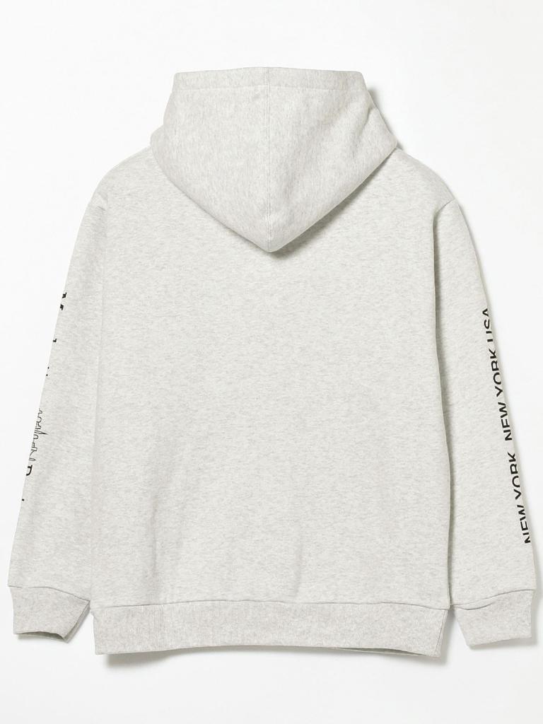 B:MING LIFE STORE by BEAMS Manhattan Portage Peach Skin Sleeve Print Hoodie, Men's, Black, Size S_92130014647