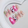Three-dimensional cat's eye pink purple flower star light versatile ins wind removable manicure 30 pieces press on nail