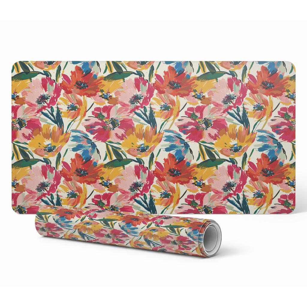 Mata Dekoracyjna Pod Laptopa Na Biurko Kwiatowy Wzór Abstrakcyjny 90X45 Cm