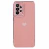 Pour Samsung Galaxy A13 4G Coque TPU 6D Électroplaqué Cœur d'Amour Anti-Chute Housse de Téléphone