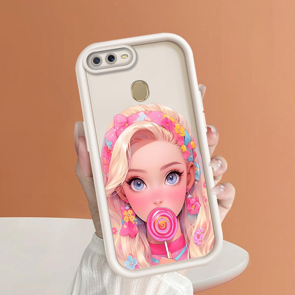 Soft Silicone Square Ladders Cartoon Pattern Full Cover Camera Protection Shockproof Case for OPPO Reno Realme OnePlus