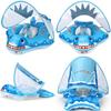 Baby Float Kids Bath Baby Float with Foot Removable Cute Air Pump For 3 Months 6 Years Old Kids [180-Day Warranty] Hole, Sunshade, Shark, Set, -