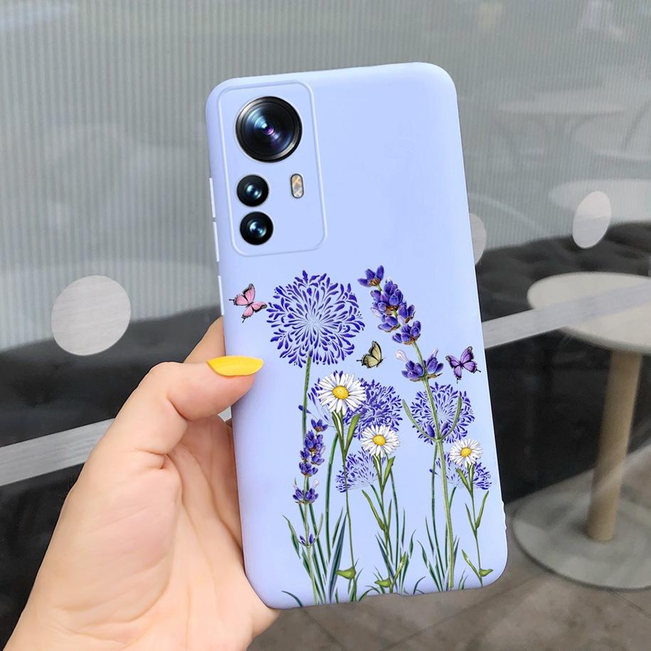 For Xiaomi 12 Pro 5G Case Cute Cartoon Painted Matte Cover For Xiaomi Mi 12 Pro 5G Global Funda on Xiomi 12 Pro Mi12 12X 5G Capa