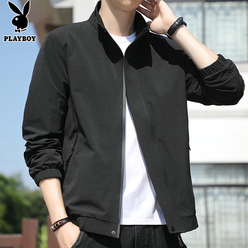 PLAYBOY Men's Casual Stand Collar Jacket