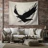 Arazzo Corvo Gotico da Appendere a Parete Arte Foresta Oscura Decorazione Casa Arazzo Uccello Mistico Estetica Grunge Vintage Decorazione Stanza