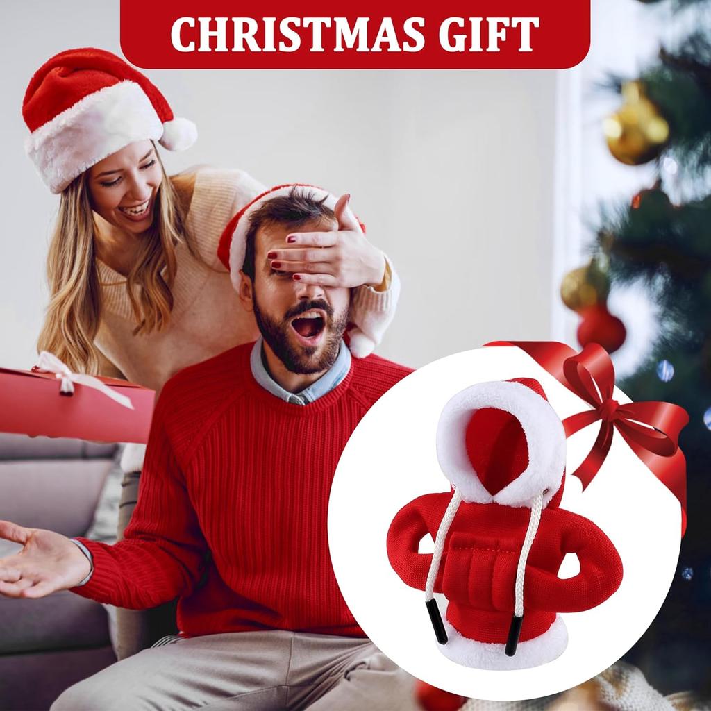 OFBAND Hoodie Car Gear Shift Cover,Christmas Car Decor Gear Shift Knob Cover for Manual/Automatic Shift Knob,Universal Interior Car Accessories