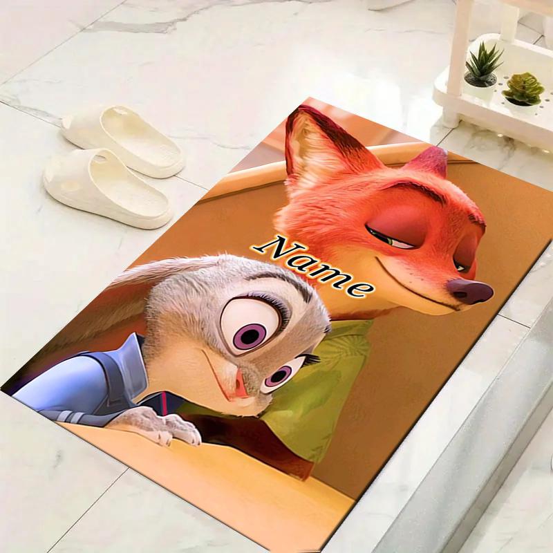 Custom 1Pc Zootopia Friendship Adventure Rug Office Carpet Indoor Outdoor Entrance Doormat Nonslip Soft And Comfortable Living Room D916369