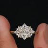 925 Sterling Silber Mode Goldene Marquise Serie Zirkonia Ring für Damen Verlobung Hochzeit Einfacher Hohe Qualität Feiner Schmuck