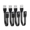 Flexible Silicone USB 2.0 To Mini USB Charging Data Cable Space Saving Right Angled Design For Small Space