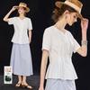 Women's Breathable Tencel Blend V-Neck Slim Fit Shirt