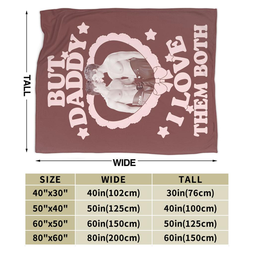 Heated Rivalry Hockey Blankets But Daddy I Love Them Both Fleece Vintage Warm Throw Blanket for Coverlet Spring/Autumn