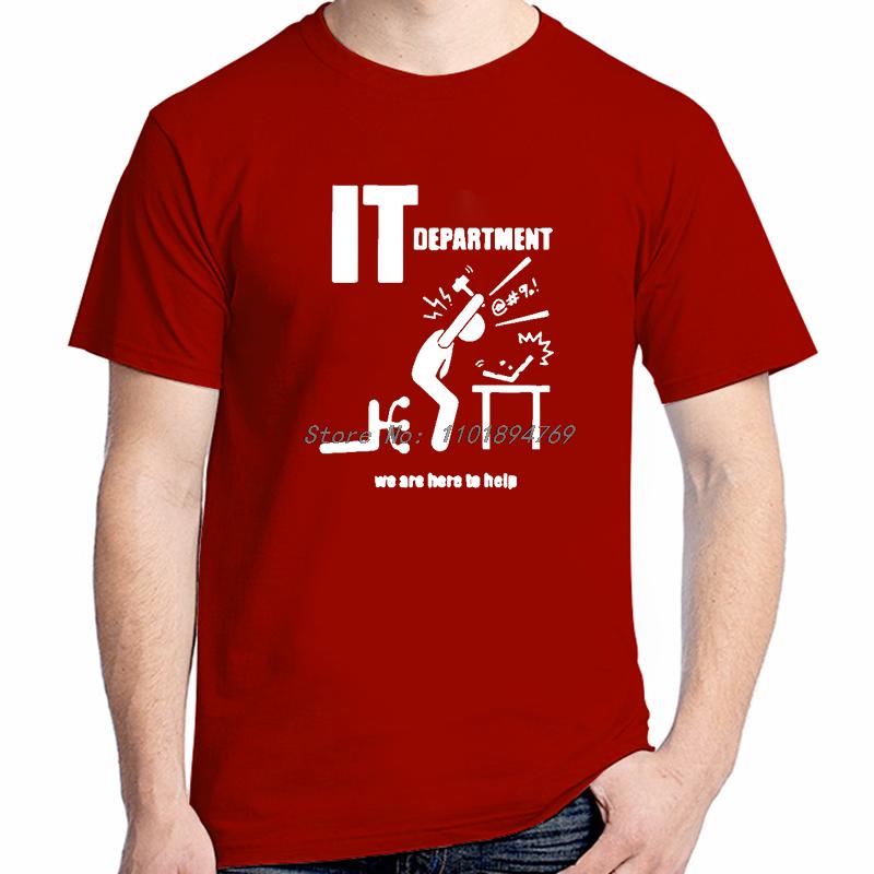 It Departunisextt Help Humour Funny Shirts Graphic Tee Tops Tshirt New Arrival Goods New Shirts And Tshirts Unisexs Cotton Tshirt