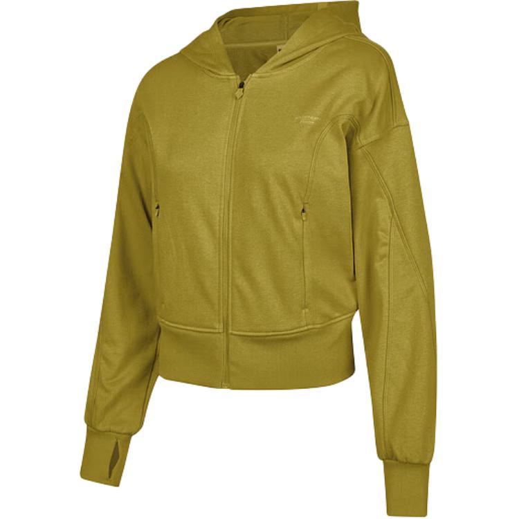 Skechers Relaxed Series Hooded Solid Color Casual Long Sleeve Jacket Women jackets Golden-Olive P324W064-0545 L