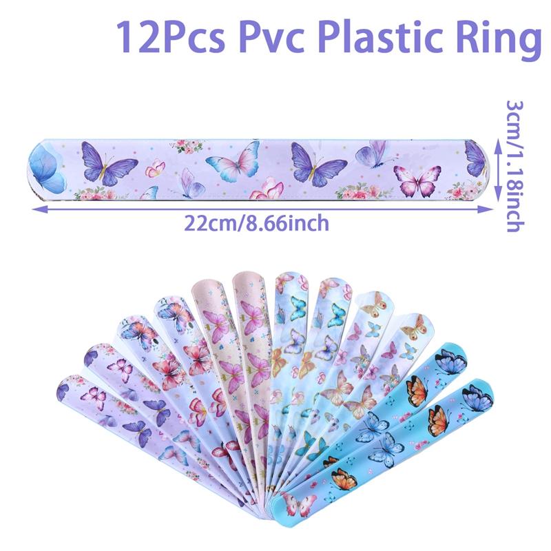 

Butterfly Wristbands Birthday Holiday Party Decorations for Kids Favors Wristbands Happy Birthdaay Baby Shower Party Supplies