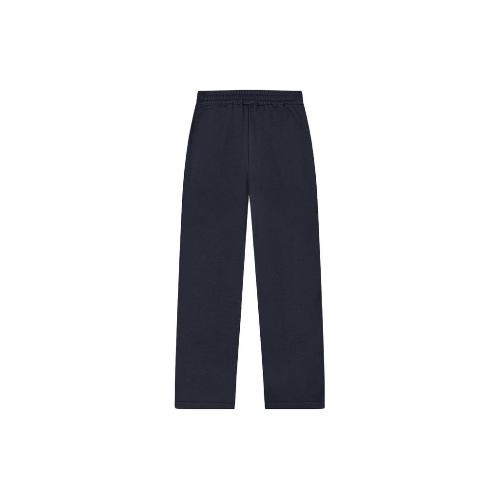 FILA Archive Solid Color Button Straight Knit Casual Pants Women bottoms Legendary-Blue F11W349614F-NV