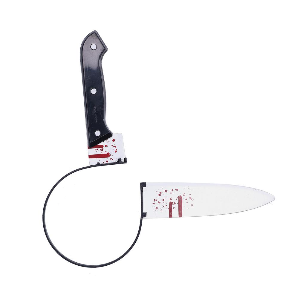 Halloween Bloody Headband Horrible Lifelike Mischief Durable Safe Practical Costume Scary Weapon for Party