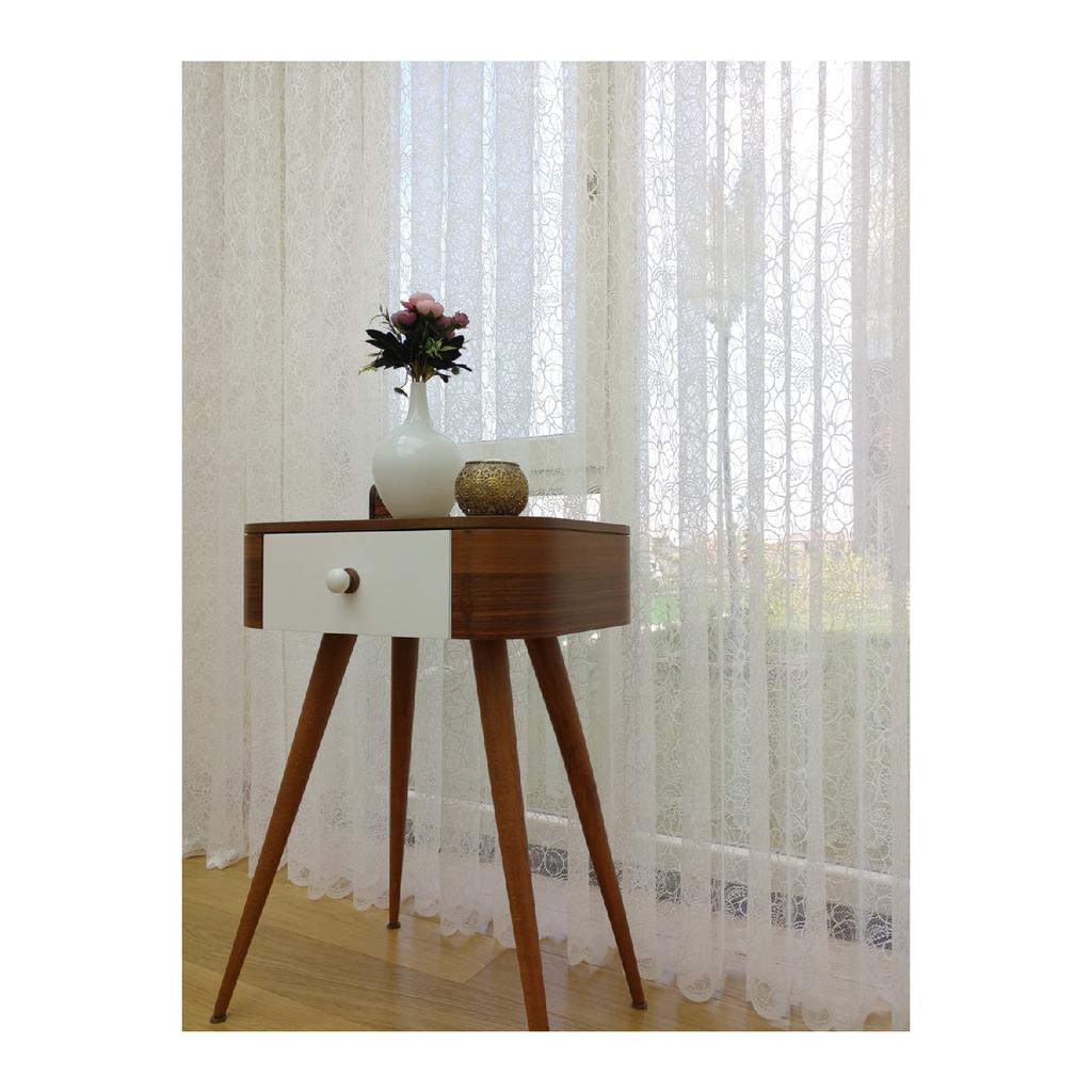 Special Knitted Textured Tulle Curtain, 600x250, Sparse Battery, 1/2