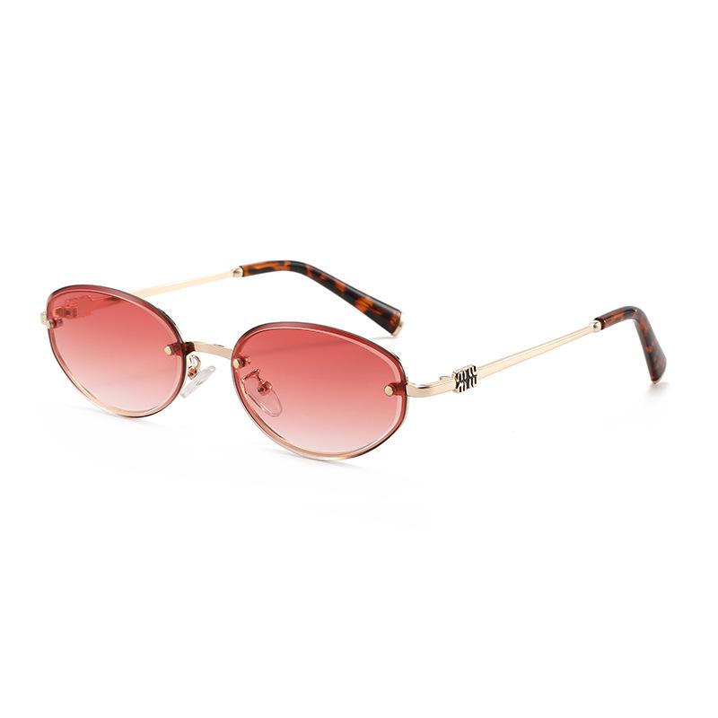 9021 Retro Oval Metal Frame Sunglasses – Unisex Hip-Hop Style