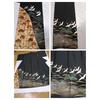 Used Black Tomesode, Pure Silk, Piece Embroidery, Flying Crane Hamamatsu Pattern, Five Crest Hiyori Tailoring, Fukuro Obi Pure Silk, Mitsukoshi