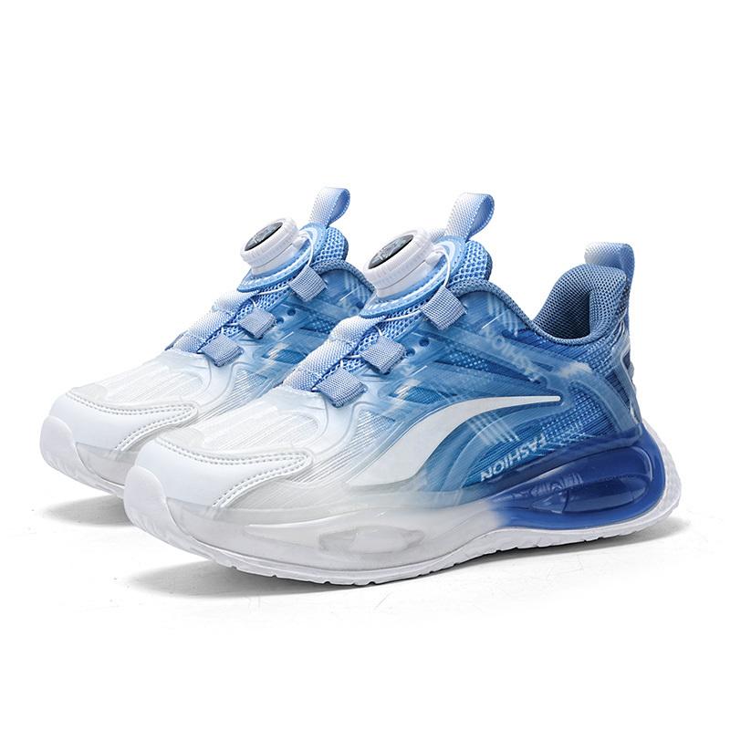 

Детская обувь Повседневная обувь Обувь для родителей и детей Модная обувь Детская трендовая универсальная повседневная модная обувь с вращающимися пуговицами Баскетбольная обувь 34 синий