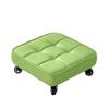 Square Shape Rolling Stool Upholstered Wheeled Short Bench Kids Play Foot Stool  Entryway Lazy Rest