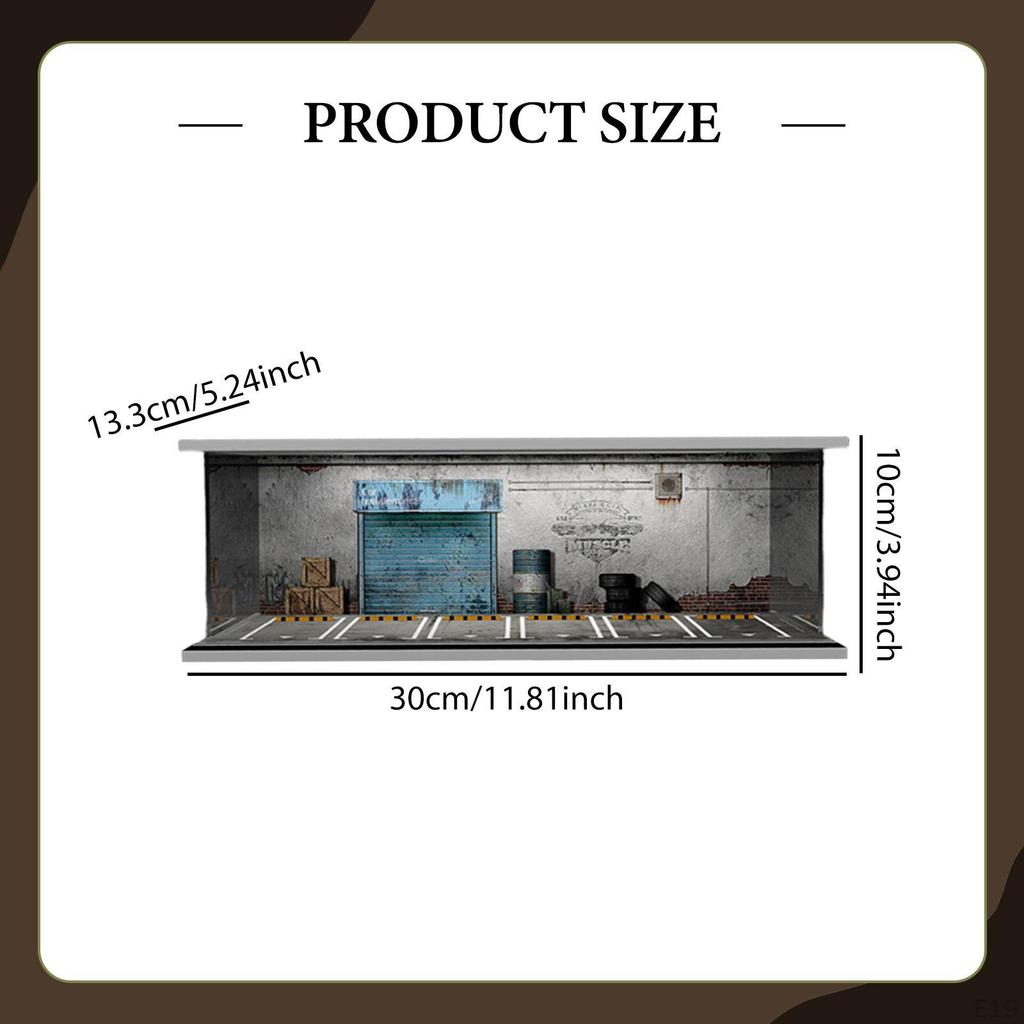 1/64 Model Car Display Case Diorama Decorative Scenario Toy Storage Box Showcase Organizer for