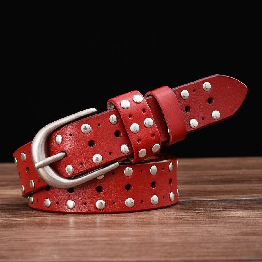 NEW Female Waistband Fashion Women Rivet Belt Hollow Out Belt Width:2.8