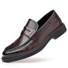 Fashion 2024 Luxury Brand Business Leather Shoes Loafers for Men Thick Soled Shoes Man Moccasin Handmade Slip On Dress Shoes Men Party